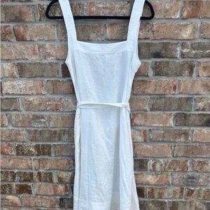 Mersea - Anthropologie size Small- linen dress- Elegant White Sleeveless Dress